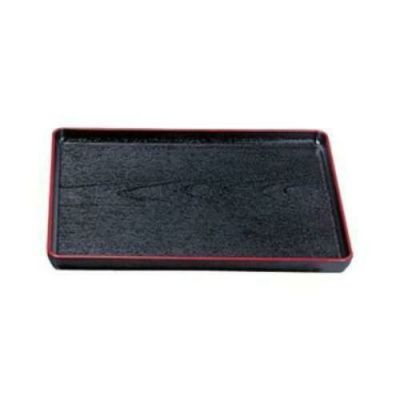 ABS 大寿木目盆SL 黒天朱 尺6/業務用/新品
