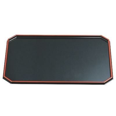 隅切長手盆黒天朱SL尺3 黒天朱