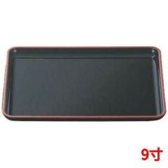 戦国長手盆黒天朱SL9寸 黒天朱