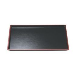 ★耐熱清流長手木目盆黒天朱尺5 黒天朱