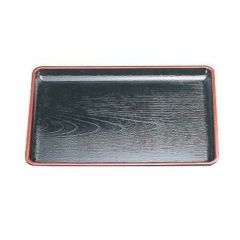 耐熱ケヤキ会席盆黒天朱SL新尺2 黒天朱