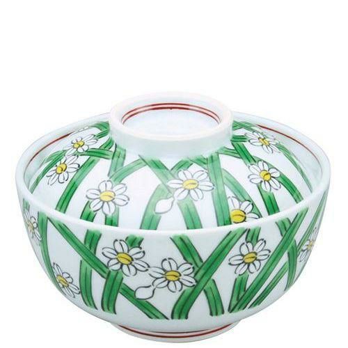 アルセラム強化食器 水仙画蓋物 EC3－47