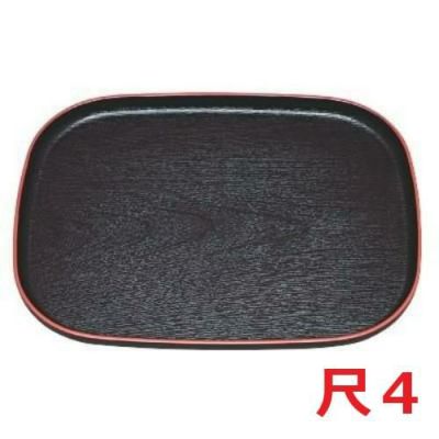 大寿木目小判盆黒天朱尺4 黒天朱