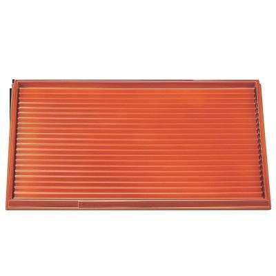 カンナ目長角盆春慶塗尺1