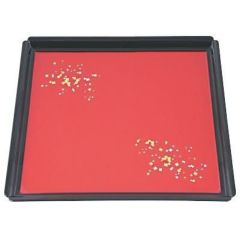 角木瓜盆朱渕黒金銀箔ちらしSL裏黒塗尺2 黒