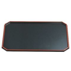 隅切長手盆黒天朱SL尺4 黒天朱