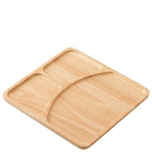 ラバーウッド スナックプレート 角230 ナチュラル TA－007