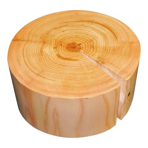 檜丸太ディスプレイ φ230×H100