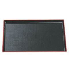 長角布目盆黒天朱SL尺1.5 黒天朱