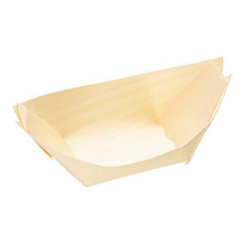 経木容器 舟皿(100枚入)ポプラ 23584 3.5寸