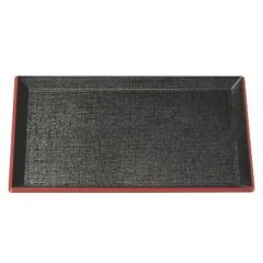 耐熱羽反布目盆黒天朱SL尺2 黒天朱