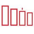 赤枠カード 200×90/100枚入り×5冊