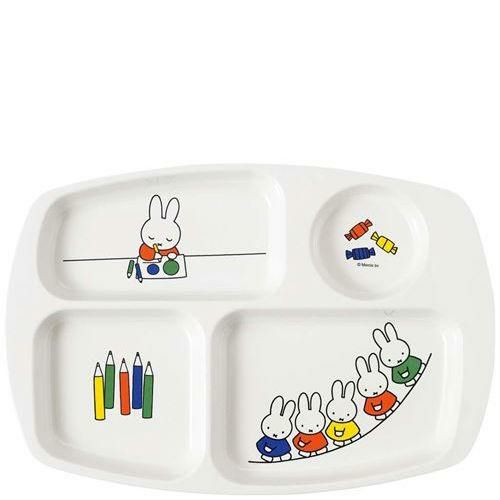 メラミン子供食器 ミッフィーとおともだち 角ランチ皿 CM－20FT