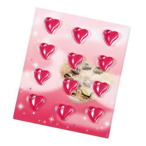 型 【チョコレートモールド キラリハートカーブ12 No.1185】 No.1185 幅240 奥行185 高さ10 【グループA】