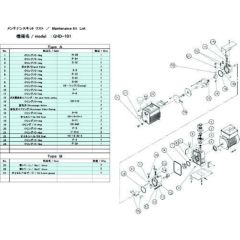 ULVAC G-100D 3Φ/101D用メンテナンスキットB 在庫色：黄 品番