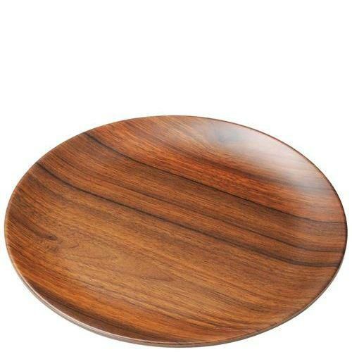 メラミン 耐熱 サークルプレート ダークウッド L 1202583