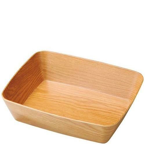 メラミン 耐熱 レクタングルボール ナチュラルウッド LL 1202610