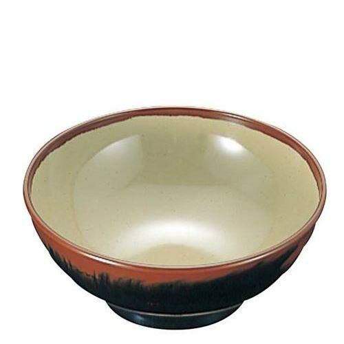 メラミン和食器 長次郎窯 そば丼 AN－70 特大 G内若草