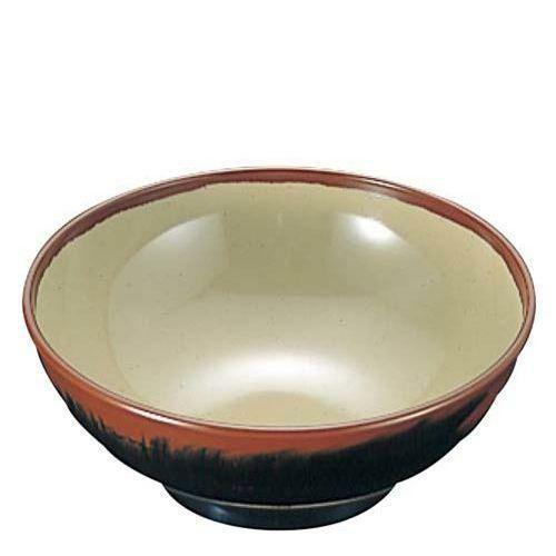 メラミン和食器 長次郎窯 そば丼 AN－65 大 G内若草