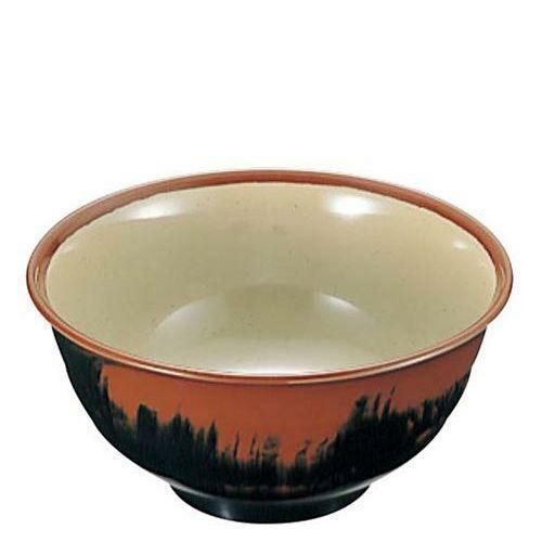 メラミン和食器 長次郎窯 羽反り丼 AN－59 小 G内若草