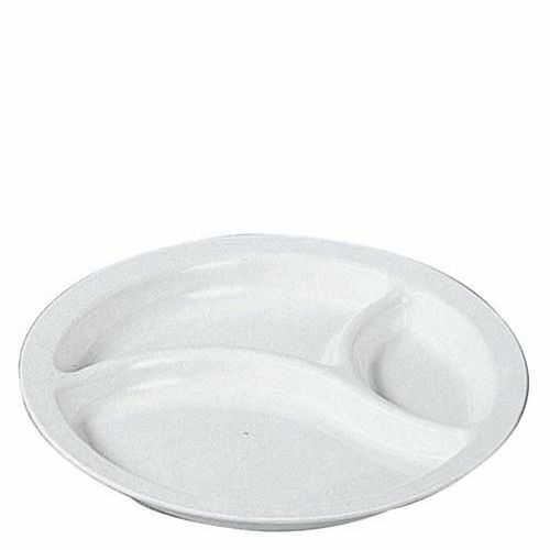 メラミン給食用食器 丸 ランチ皿 3ツ切 新型 No.56 白
