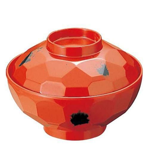 亀甲 汁椀 No.10B 根来 身 メラミン