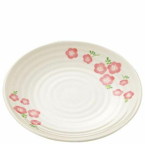 メラミン食器 桃花(ももか)丸皿(中)MK－13