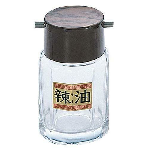 ＃21 木目 ラー油入れ ガラス製