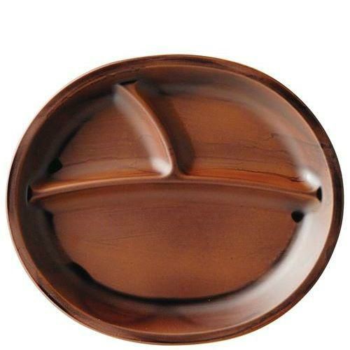 耐熱ヴィラプレート チーク刷毛目 1201719