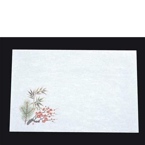 尺三 懐石まっと 抗菌遠赤和紙(100枚入)WS－7 松竹梅(1月)