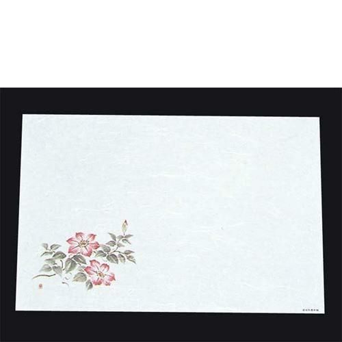 尺三 懐石まっと 抗菌遠赤和紙(100枚入)WS－12 鉄仙(6月～7月)