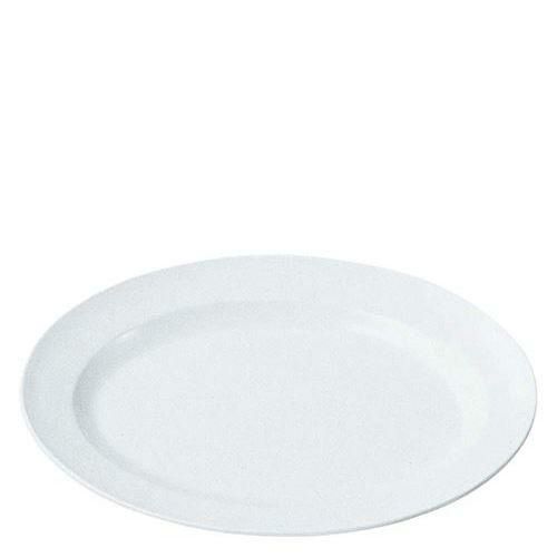 メラミン給食用食器 小判皿 リム型 No.37 11．5吋 白