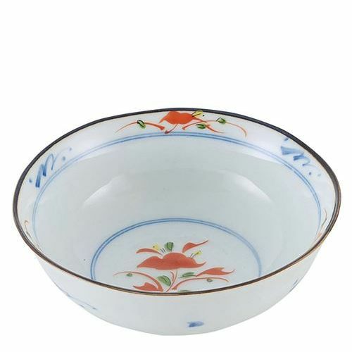 和食器コレクション 赤絵花 丸鉢 4寸