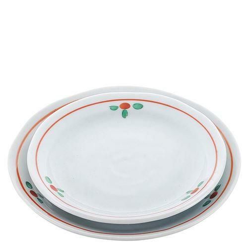和食器コレクション 赤絵花紋 丸皿4寸