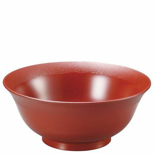 耐熱6．5寸羽反渕布目丼 総銀朱 1000890