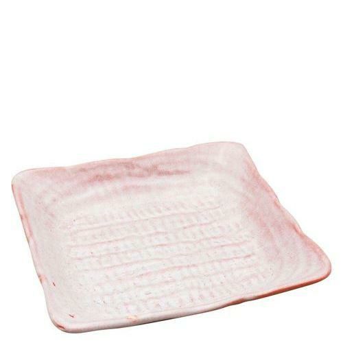 アルセラム強化食器 赤楽正角皿 EC9－48