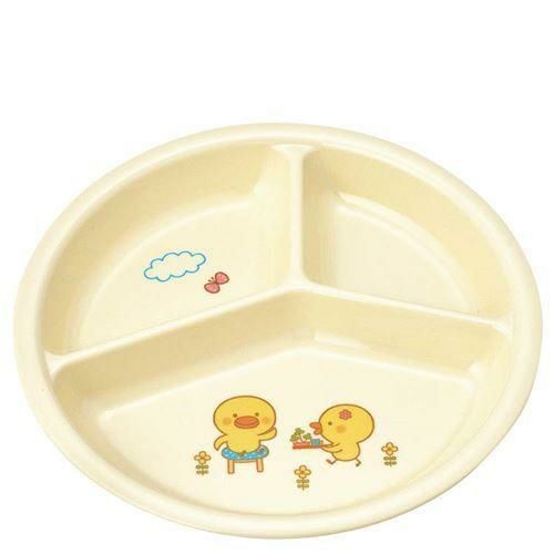 メラミン 子供食器 ひよこぐみ 三つ仕切皿 小 J25HI