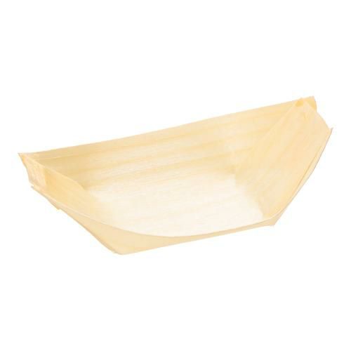 経木容器 舟皿(100枚入)ポプラ 23582 小・浅型