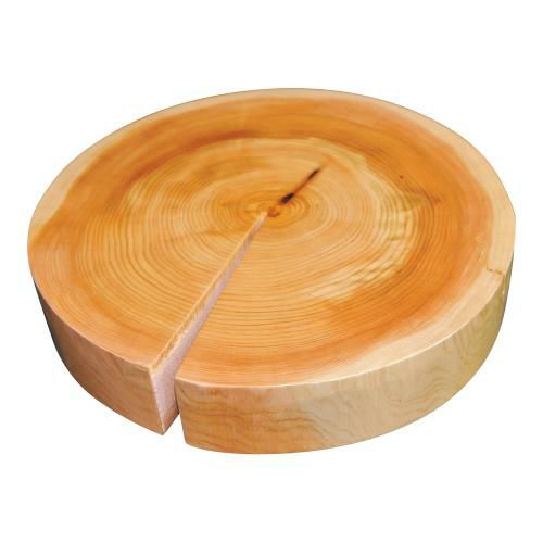 檜丸太ディスプレイ φ280×H50