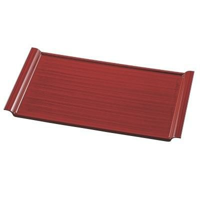 細長エアートレー朱刷毛目塗尺1