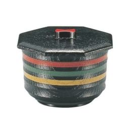 元禄木目飯器三色ライン(内朱)