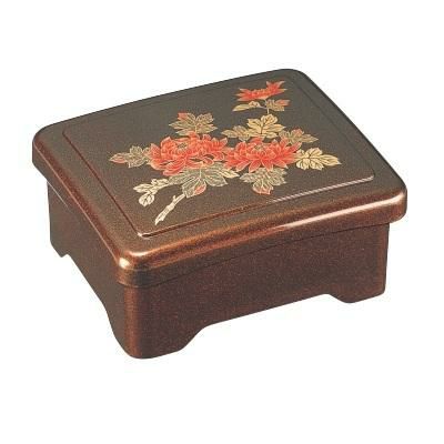 光月丼重梨地菊内朱