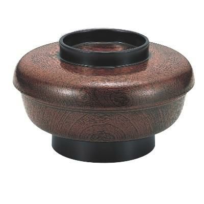 6寸やすらぎ木目丼栃内朱