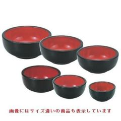 がんこ浅鉢黒はじき刷毛目内朱7寸