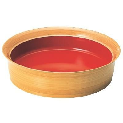 羽反鉢（深型）白木内朱8寸