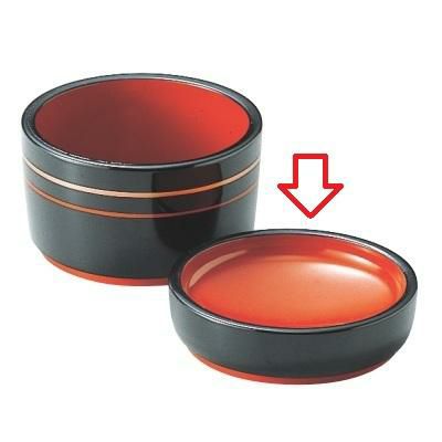 DX小皿黒（内朱）