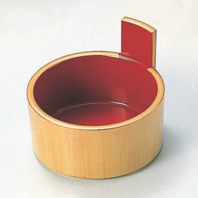 片手盛桶白木内朱3.5寸