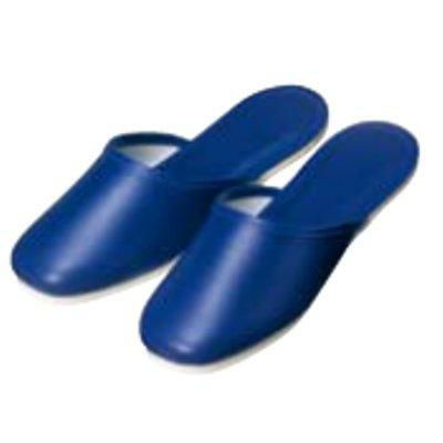 スリッパ(白薄底)前閉じ S-323L スカイブルー(017)