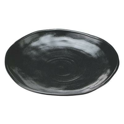 8寸小判せせらぎ皿黒ゆず天目本体