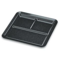 28cm角バイキングプレート三ツ切黒銀パール